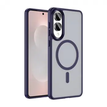 Samsung Galaxy S25 Edge Kılıf Magsafe Şarj Özellikli Mat Arka Yüzey Lopard Sio Kapak