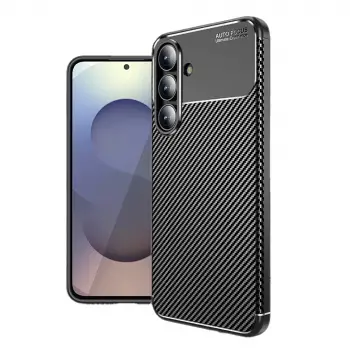 Samsung Galaxy S25 Fe Kılıf Lopard Kamera Korumalı Karbon Desenli Negro Kapak Yüzey Kılıf