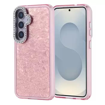 Samsung Galaxy S25 Kılıf Taşlı Tasarımlı Lopard Kapi Kapak