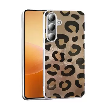 Samsung Galaxy S25 Plus Kılıf Parlak Desenli Silikon Mep Kapak Telefon Kılıfı Leopar-Fiyonk-Geo Desenleriyle