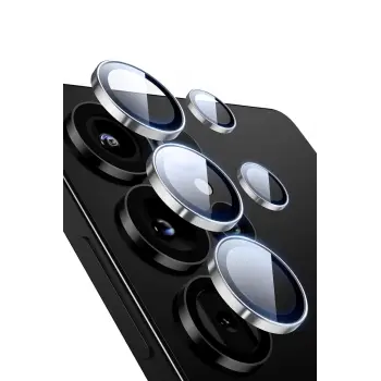 Samsung Galaxy S25 Ultra Kamera Lens Koruyucu, 9H Temperli Parlak Kamera Koruma Metal Kılıf Dostu cl-07