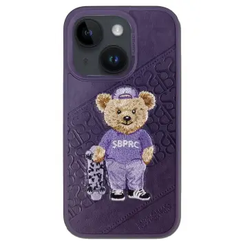 Santa Barbara Polo Racquet Club İphone 14 Plus Crete Deri Kapak - Mor