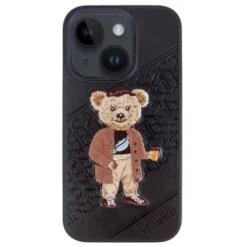 Santa Barbara Polo Racquet Club İphone 14 Plus Crete Deri Kapak - Siyah