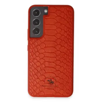 Santa Barbara Polo Racquet Club Samsung Galaxy S22 Knight Deri Kapak - Kırmızı