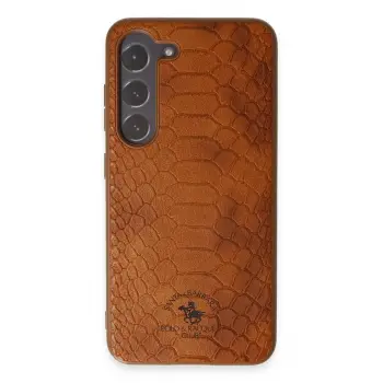 Santa Barbara Polo Racquet Club Samsung Galaxy S23 Knight Deri Kapak - Kahverengi