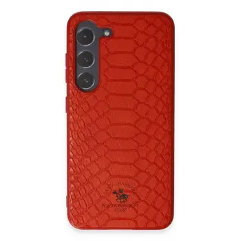 Santa Barbara Polo Racquet Club Samsung Galaxy S23 Knight Deri Kapak - Kırmızı