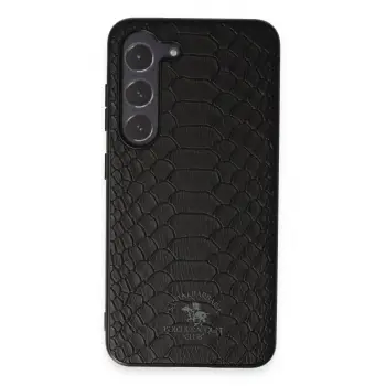 Santa Barbara Polo Racquet Club Samsung Galaxy S23 Knight Deri Kapak - Siyah