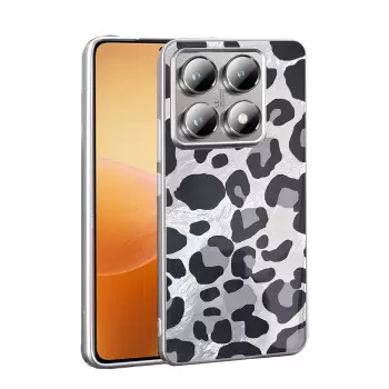 Xiaomi 14t Kılıf Parlak Desenli Silikon Mep Kapak Telefon Kılıfı Leopar-Fiyonk-Geo Desenleriyle