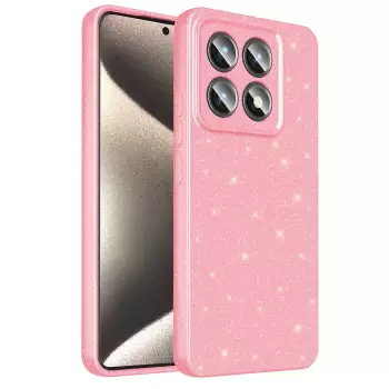 Xiaomi 14t Kılıf Simli Işılıtılı Renkli Parlak Kamera Korumalı Silikon Kapak Koton