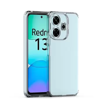Xiaomi Redmi 13 4g Kılıf  Kamera Korumalı Renksiz Şeffaf Esnek Silikon Kapak Süper