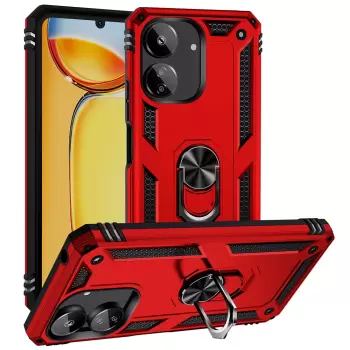 Xiaomi Redmi 13c Kılıf Lopard Kamera Korumalı Yüzüklü Tasarım Armor Vega