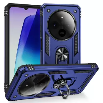 Xiaomi Redmi 14c Kılıf Lopard Kamera Korumalı Yüzüklü Tasarım Armor Vega