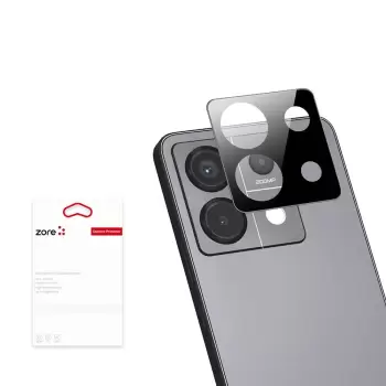 Xiaomi Redmi Note 13 Pro 5G  Siyah Çerçeveli Lens Koruma Parlak Renkli Kamera Koruyucu CL-08 Cam 3D-Kamera-Cam