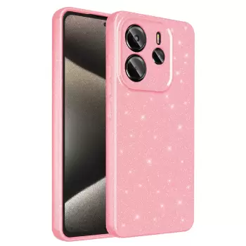 Xiaomi Redmi Note 14 5g Kılıf Simli Işılıtılı Renkli Parlak Kamera Korumalı Silikon Kapak Koton
