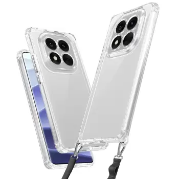 Xiaomi Redmi Note 14 Pro 5g Kılıf Airbagli Takılabilir Askı Aparatlı Lopard Snap Silikon Kapak