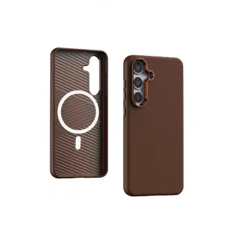 Yesido Samsung Galaxy S24 Plus Pc09 Elegance Deri Magsafe Kapak - Taba