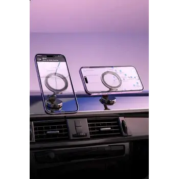 Yüksek Kaliteli Magsafe Telefon Tutucu Araç İçi ve Yayıncı Standı 360 Dönebilen Güçlü Manyetik Tutucu