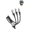 3in1 Type-C Şarj Kablosu USBden Type-C/Lightning/Micro 1 Metre USB Kablo iPhone Samsung Huawei Xiaomi X102 Telefon Tablet