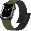 Apple Watch 10. Seri 46mm Silikon Tırtıklı Kordon Strap Kayış Krd-122 Siyah-Yeşil-Kahve-Turuncu