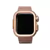 Apple Watch 44mm Sert Kasa Koruyuculu Metal Kordon Bilek Boyu Ayarlı Krd-126