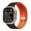 Apple Watch Ultra 49mm Çift Renk Moda Delikli Silikon Kordon Strap Kayış Krd-124