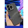 iPhone 16 Pro Karbon Fiber Metal Kamera Korumalı Kılıf İnce Sert Magsafe Arka Kapak Koruma Siyah Mor Kahve