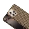 Apple İphone 16 Pro Kılıf Magsafe Şarj Karbon Fiber Görünümlü Hafif Sağlam Lopard Gros Kapak Telefon Kılıfı