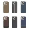 Apple İphone 15 Pro Max Kılıf Magsafe Şarj Karbon Fiber Görünümlü Hafif Sağlam Lopard Gros Kapak Telefon Kılıfı