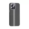 Apple İphone 14 Pro Max Kılıf Magsafe Şarj Karbon Fiber Görünümlü Hafif Sağlam Lopard Gros Kapak Telefon Kılıfı