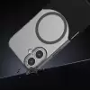 Apple İphone 16 Kılıf Magsafe Şarj Duble 1.7mm Kapak Kart Bölmeli Lacivert Siyah Gri Renkleriyle