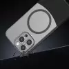 Apple İphone 14 Kılıf Magsafe Şarj Kartlıklı Mıknatıslı Duble 1.7mm Kapak Kart Bölmeli Lacivert Siyah Gri Renkleriyle