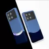 Xiaomi 14t Kılıf Magsafe Şarj Duble 1.7mm Kapak Kart Bölmeli Lacivert Siyah Gri Renkleriyle