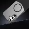 Samsung Galaxy S25 Kılıf Magsafe Şarj Duble 1.7mm Kapak Kart Bölmeli Lacivert Siyah Gri Renkleriyle