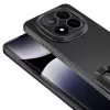 Xiaomi Redmi Note 14 Pro Plus Kılıf + Pet Ekran Koruyucu Set Kamera Lens Korumalı Şeffaf Parlak Kenar Logo Açık Omega Kapak Mavi Siyah Gold Renk