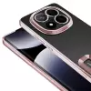 Xiaomi Redmi Note 14 Pro 5g Kılıf + Pet Ekran Koruyucu Set Kamera Lens Korumalı Şeffaf Parlak Kenar Logo Açık Omega Kapak Mavi Siyah Gold Renk