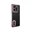 Xiaomi Redmi Note 14 5g Kılıf + 9h Ekran Koruyucu Set Kamera Lens Korumalı Şeffaf Parlak Kenar Logo Açık Omega Kapak Mavi Siyah Gold Renk