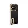 Xiaomi Redmi Note 14 5g Kılıf + 9h Ekran Koruyucu Set Kamera Lens Korumalı Şeffaf Parlak Kenar Logo Açık Omega Kapak Mavi Siyah Gold Renk