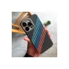 16 Pro Karbon Fiber Metal Kamera Korumalı Kılıf İnce Sert Magsafe Arka Kapak Koruma Siyah Mor Kahve