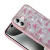 Apple İphone 16 Plus Kılıf Taşlı Simli Kenarları Silikon Parıltılı Azra Kapak Telefon Kılıfı Kamera Korumalı Yıldız&Kelebek Desenleriyle