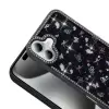 Apple İphone 16 Kılıf Taşlı Simli Kenarları Silikon Parıltılı Azra Kapak Telefon Kılıfı Kamera Korumalı Yıldız&Kelebek Desenleriyle