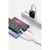 60W Link Type-C Süper Fast PD Şarj Kablosu 3in1 iPhone Samsung Xiaomi Huawei Hızlı Şarj Data USB Kablo Kopmayan Sağlam Halat Örgülü 1.2m