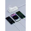 60W Link Type-C Süper Fast PD Şarj Kablosu 3in1 iPhone Samsung Xiaomi Huawei Hızlı Şarj Data USB Kablo Kopmayan Sağlam Halat Örgülü 1.2m