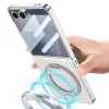 Samsung Z Flip 7 Kılıf Magsafe Kıpta KPT-02 Kapak - Şeffaf, Standlı, Şık Koruma