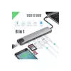 Lopard 8 In 1 Type C Hub HDMI Dönüştürücü Apple Macbook Pro/air iPhone iPad Matebook Uyumlu Çevirici Çoğaltıcı Ethernet RJ45 Sd Tf USB Type C Hub