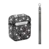 Apple Airpods Lopard Airbag 45 Bilek Askı Aparatlı Simli Şeffaf Kılıf