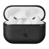 Apple Airpods Pro Kılıf Magsafe Şarj  600d Aramid Fiber Pitaka Classic Series Black-grey Twill Kılıf