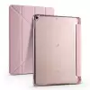 Apple iPad 10.2 (8.Nesil) Kılıf Lopard Tri Folding Kalem Bölmeli Standlı Kılıf