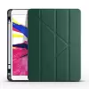 Apple iPad 10.2 (8.Nesil) Kılıf Lopard Tri Folding Kalem Bölmeli Standlı Kılıf