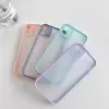Apple iPhone 12 Mini Kılıf Renkli Tuşlu Mat Parmak Izi Yapmaz Kamera Korumalı Sert Silikon Kapak Hux