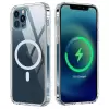 Apple iPhone 12 Pro Max Kılıf Lopard Kılıf Magsafe Şarj Destekli Orjinal Kalite Şeffaf Tacsafe Kapak